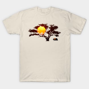 The Sun Tree and the Moon Grizzly T-Shirt